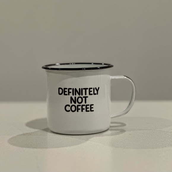 Other - SWAG BREWERY ENAMELED MUG “DEFINITELY NOT COFFEE”